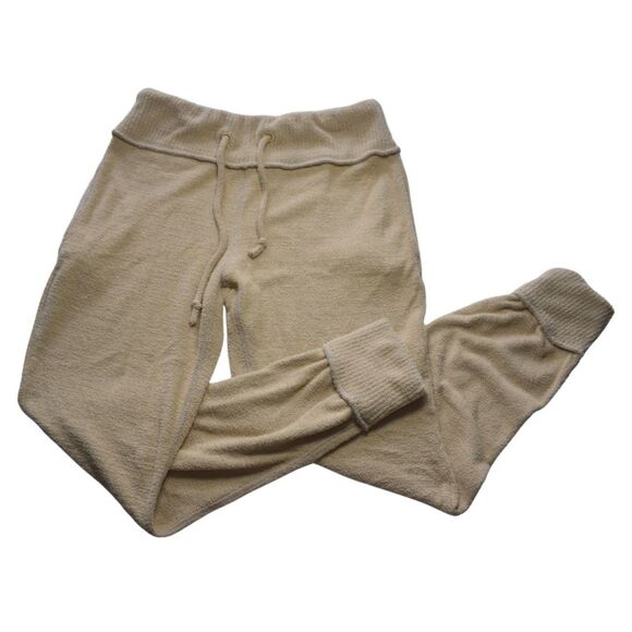 Out From Under Fuzzy Lounge Pant Joggers Khaki Urban Outfitters Cozy Small - Picture 1 of 5